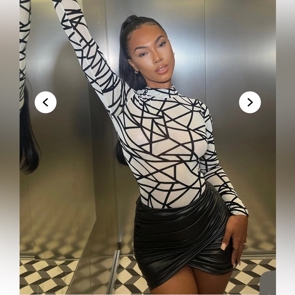 Fashion Nova Dresses & Skirts - Don't Cross Me Faux Leather Mini Skirt - Black